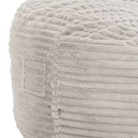 Sealy Bean Bag Chair, Soft Faux Fur Cover, Shredded Foam Fill, Beige -BM333396