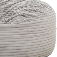 Sealy Oversized Bean Bag Chair, Gray Faux Fur Cover Shredded Foam Fill -BM333397