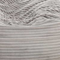Sealy Oversized Bean Bag Chair, Gray Faux Fur Cover Shredded Foam Fill -BM333397