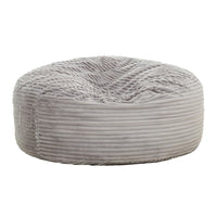 Sealy Oversized Bean Bag Chair, Gray Faux Fur Cover Shredded Foam Fill -BM333397