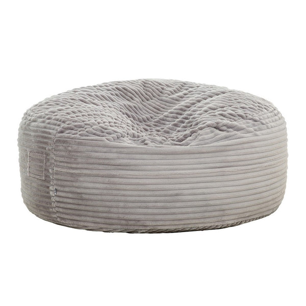 Sealy Oversized Bean Bag Chair, Gray Faux Fur Cover Shredded Foam Fill -BM333397
