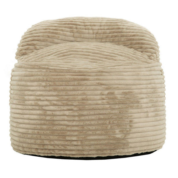 Sealy Bean Bag Chair, Beige Faux Fur Cover, Soft Shredded Foam Fill -BM333400