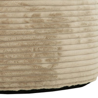 Sealy Bean Bag Chair, Beige Faux Fur Cover, Soft Shredded Foam Fill -BM333400