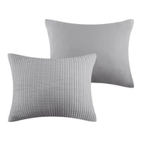 Fys 3pc Queen Size Coverlet Set, Soft Woven Jacquard Matelasse, Gray -BM333405