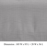 Fys 3pc King Size Coverlet Set, Soft Woven Jacquard Matelasse, Gray -BM333406
