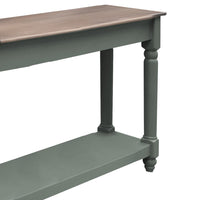 Ify Sofa Console Table, Shelf, Apple Green, Brown Melina Wood, 49 Inch -BM333450