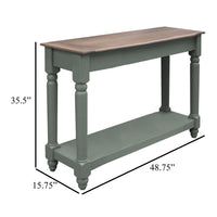 Ify Sofa Console Table, Shelf, Apple Green, Brown Melina Wood, 49 Inch -BM333450
