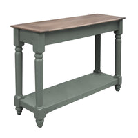 Ify Sofa Console Table, Shelf, Apple Green, Brown Melina Wood, 49 Inch -BM333450