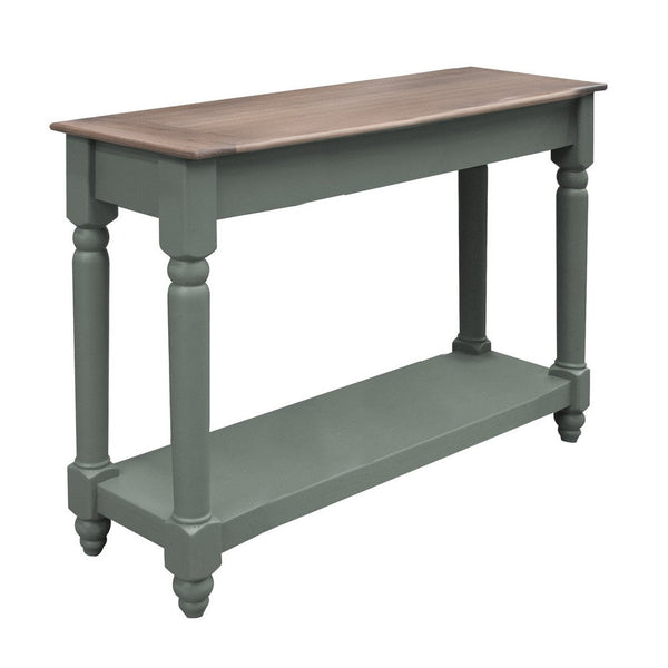 Ify Sofa Console Table, Shelf, Apple Green, Brown Melina Wood, 49 Inch -BM333450