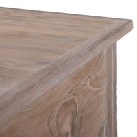Rima Side End Table, 1 Drawer, Shelf, Natural Teak Brown Mango 23 Inch -BM333464