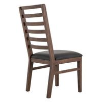 Ally Dining Chair Set of 2, Ladderback, Melina Wood, Brown Polyester -BM333477