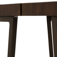 Ally Cocktail Coffee Table, Gold Metal, Walnut Brown Parota 47 Inch -BM333480