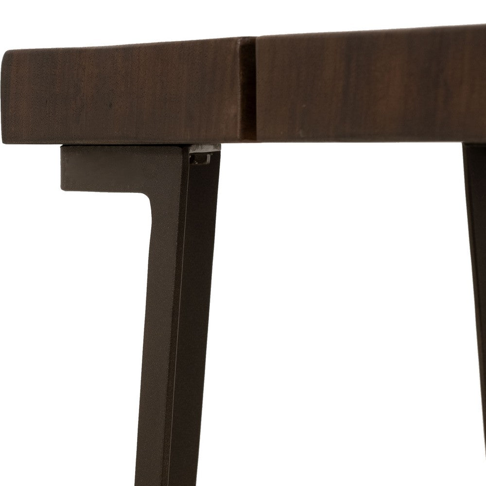 Ally XL Cocktail Coffee Table, Gold Metal Inlays, Brown Parota 55 Inch -BM333481