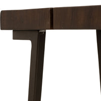 Ally XL Cocktail Coffee Table, Gold Metal Inlays, Brown Parota 55 Inch -BM333481