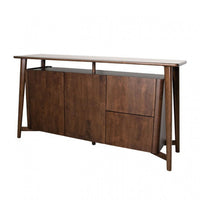 Ziva Sideboard Buffet Console, 2 Drawers and Doors, Brown Wood 67 Inch - BM333502