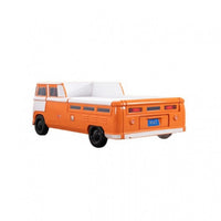 Xiel Bus Twin Bed, Peace Sign, LED Lights and Sound Effects, Orange - BM333623