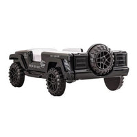 Randy SUV Twin Bed with Lights, Sound Effects, Black Faux Leather - BM333624