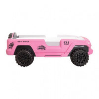 Randy SUV Twin Bed with Lights and Sound Effects, Pink Faux Leather - BM333626
