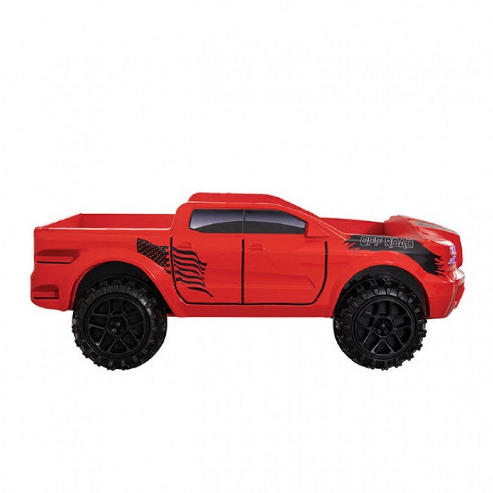 Tonie Truck Twin Bed, Interactive Lights and Sound Effects, Red ABS - BM333628