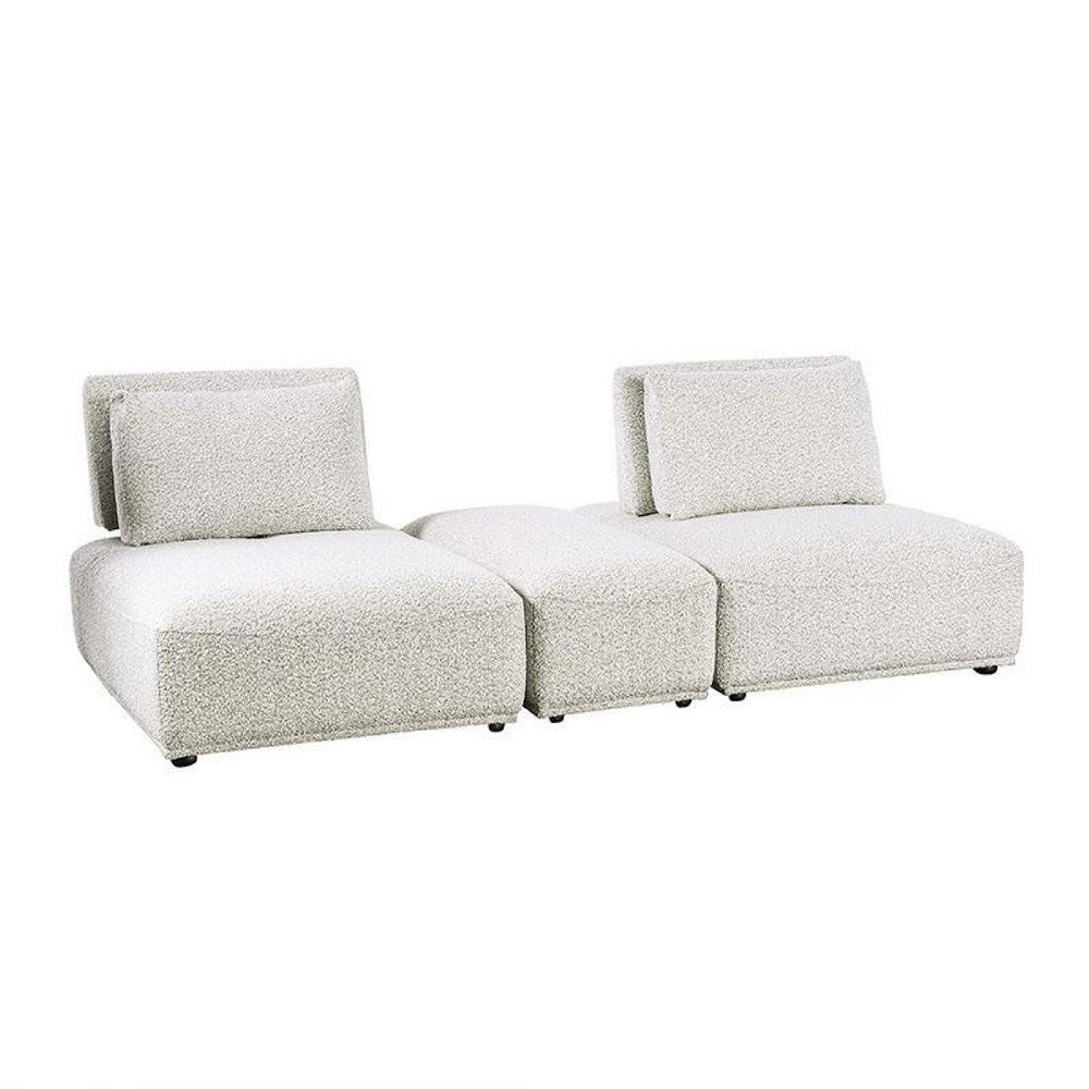 Stavan Modular 2 Seat Sofa, Small Ottoman, Light Gray, Adjustable Back - BM333650