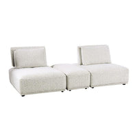 Stavan Modular 2 Seat Sofa, Small Ottoman, Light Gray, Adjustable Back - BM333650
