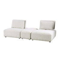 Stavan Modular 2 Seat Sofa, Small Ottoman, Light Gray, Adjustable Back - BM333650