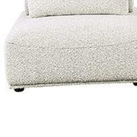 Stavan Modular Curved 3 Seater Sofa, Gray Boucle Adjustable Seat Depth - BM333652