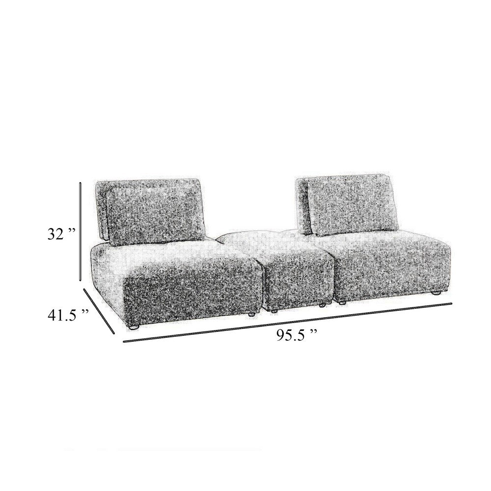 Stavan Modular Curved 2 Seat Sofa, Ottoman Beige Adjustable Seat Depth - BM333655