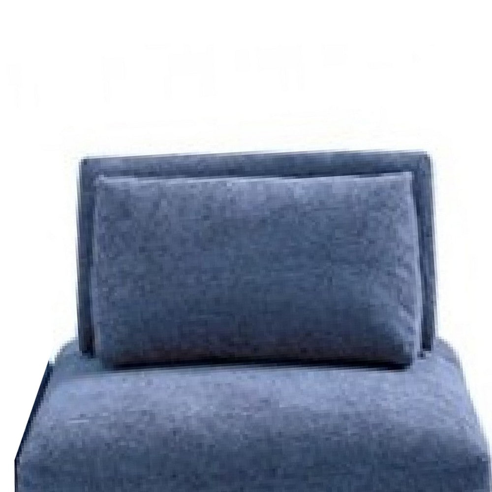 Stavan Modular Curved 3 Seat Sofa, Blue Chenille, Adjustable Backs - BM333662