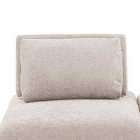 Stavan Modular Curved 2 Seat Sofa, Light Brown Boucle Adjustable Back - BM333664