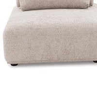Stavan Modular Curved 2 Seat Sofa, Light Brown Boucle Adjustable Back - BM333664