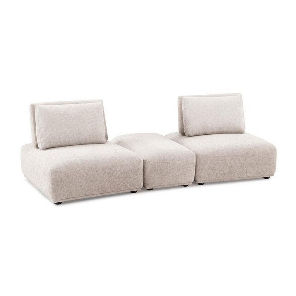 Stavan Modular Curved 2 Seater Sofa, Light Brown Adjustable Seat Depth - BM333665