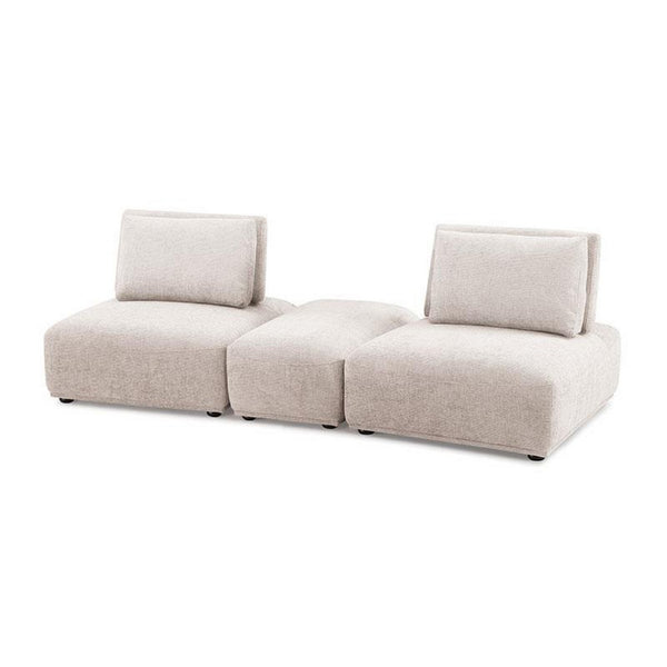 Stavan Modular Curved 2 Seater Sofa, Light Brown Adjustable Seat Depth - BM333665
