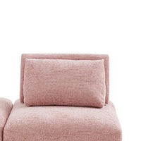 Stavan Modular Curved 2 Seater Sofa, Pink Boucle, Adjustable Back - BM333669