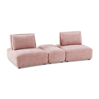 Stavan Modular Curved 2 Seater Sofa, Ottoman Pink, Adjustable Back - BM333670
