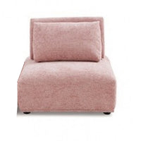 Stavan Modular Curved 3 Seater Sofa, Pink Boucle Adjustable Seat Depth - BM333672