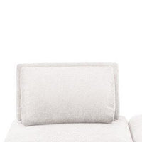 Stavan Modular Curved 2 Seat Sofa, White Boucle, Adjustable Seat Depth - BM333674