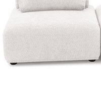 Stavan Modular Curved 2 Seat Sofa, White Boucle, Adjustable Seat Depth - BM333674
