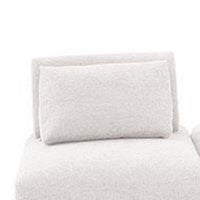 Stavan Modular Curved 3 Seater Sofa, White Boucle, Adjustable Backs - BM333677
