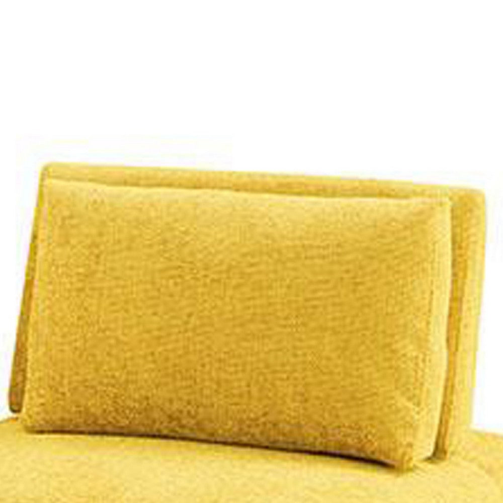 Stavan Modular Curved 2 Seat Sofa, Ottoman, Yellow Adjustable Back - BM333680