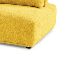 Stavan Modular Curved 2 Seat Sofa, Ottoman, Yellow Adjustable Back - BM333680