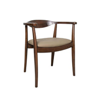 Niva Dining Side Chair Set of 2, Modern Armchairs, Brown Rubberwood -BM333703