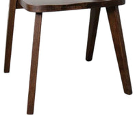 Rumy Dining Side Chair Set of 2, Open Back, Walnut Brown Solid Wood -BM333709