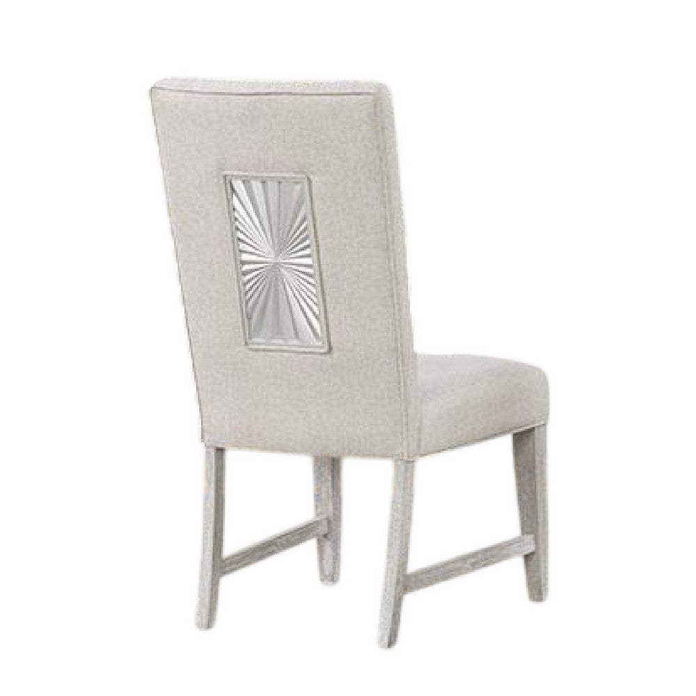 Diaz Dining Side Chair Set of 2, Tapered Legs, Light Gray Poplar Wood -BM333715