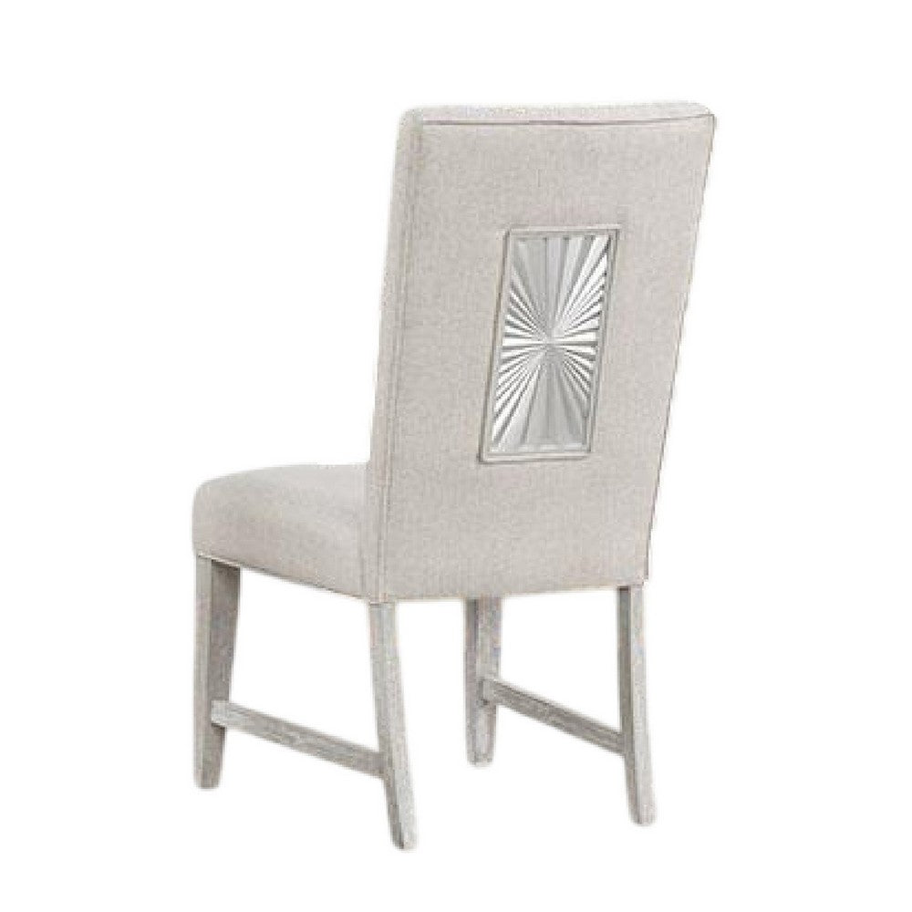Diaz Dining Side Chair Set of 2, Tapered Legs, Light Gray Poplar Wood -BM333715
