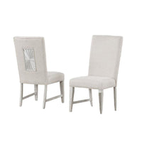Diaz Dining Side Chair Set of 2, Tapered Legs, Light Gray Poplar Wood -BM333715