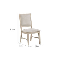 Rozie Dining Side Chair Set of 2, Tapered Legs, Light Oak Poplar Wood -BM333718