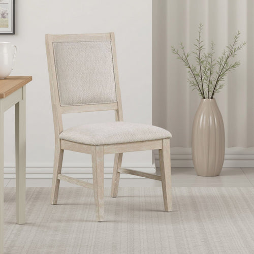 Rozie Dining Side Chair Set of 2, Tapered Legs, Light Oak Poplar Wood -BM333718