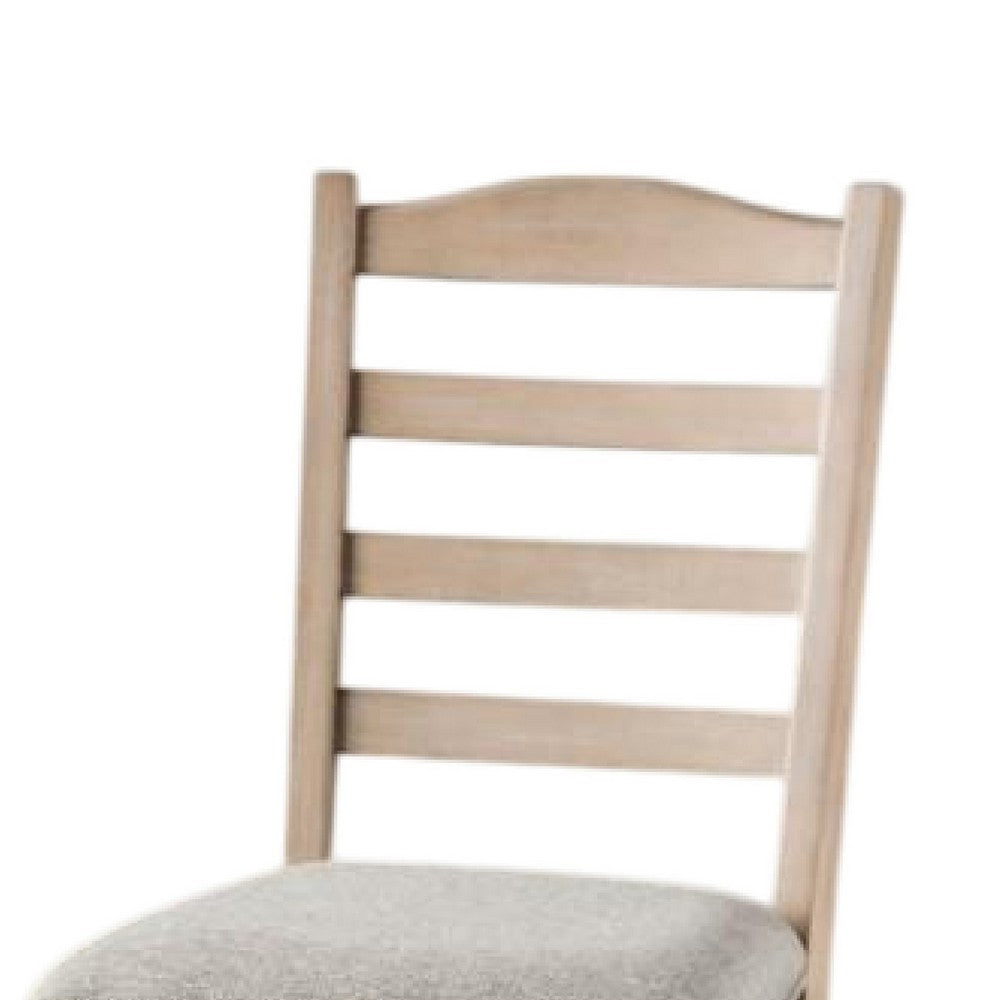 Cherie Dining Side Chair Set of 2, Turned Legs, Light Brown Solid Wood -BM333722