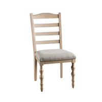 Cherie Dining Side Chair Set of 2, Turned Legs, Light Brown Solid Wood -BM333722